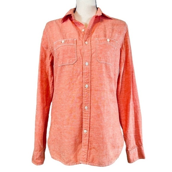 GAP long sleeve button down shirt slim fit - Picture 1 of 8